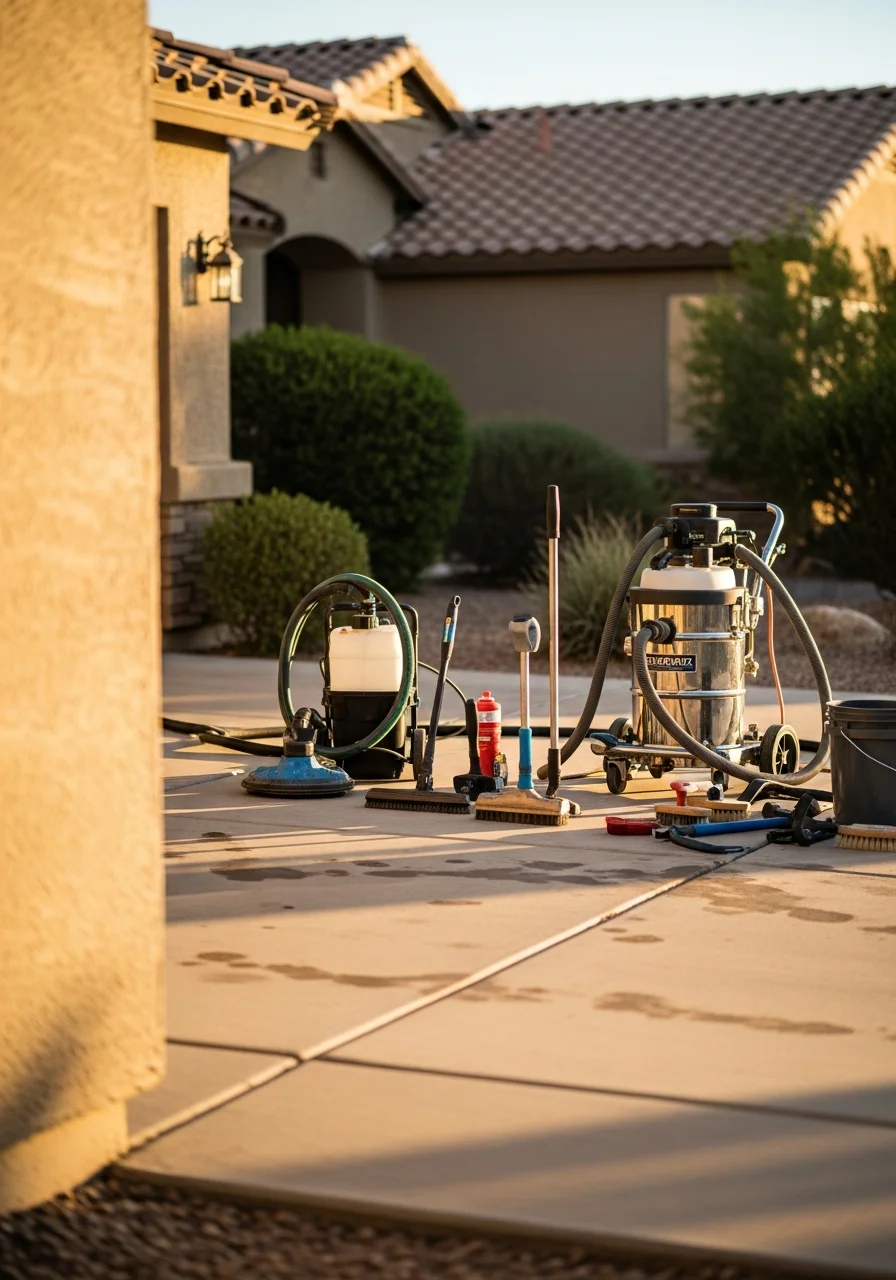 Service professional with tools standing in front of an Avondale commercial or residential property.